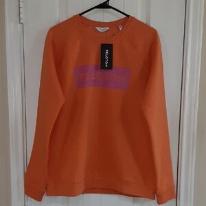 NWT Peloton Block Classic Crewneck Sweatshirt - Burnt Orange / Magenta - Size M